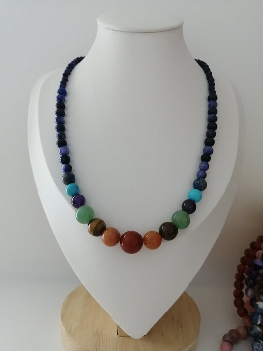 Collier Sodalite 7 Chakras