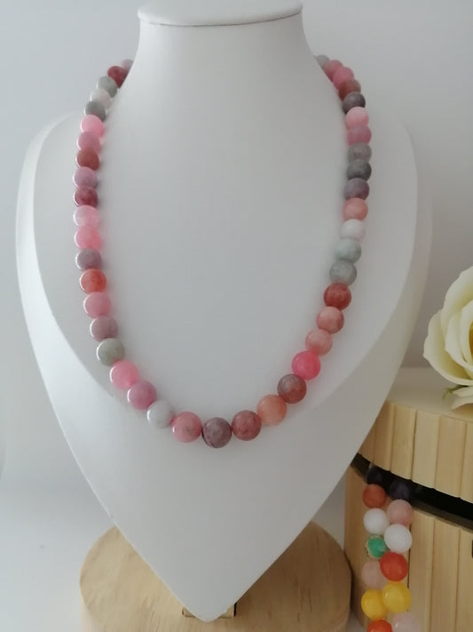 Collier Jade coloré 8mm