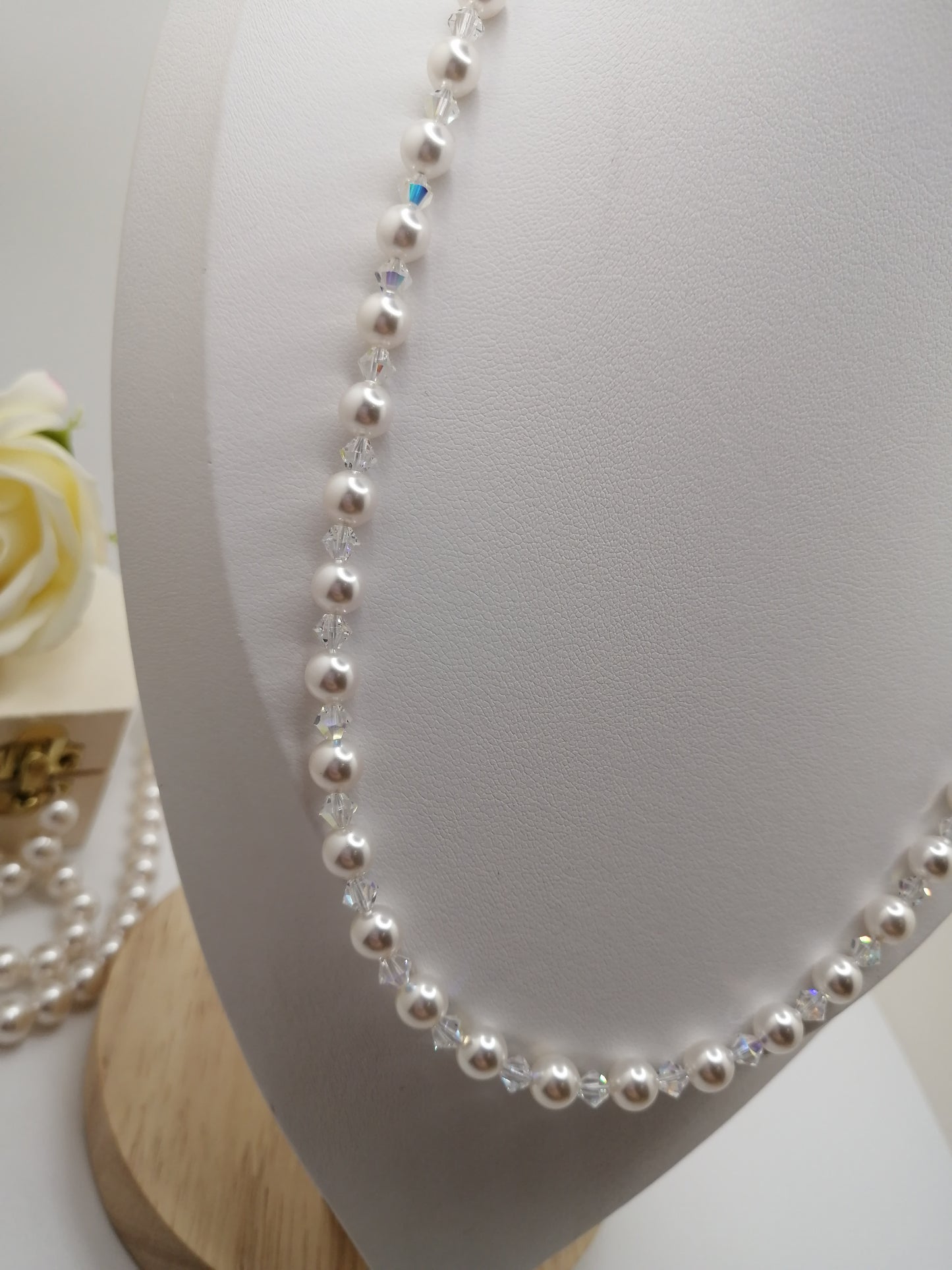 4mm Swarovski pearl necklace