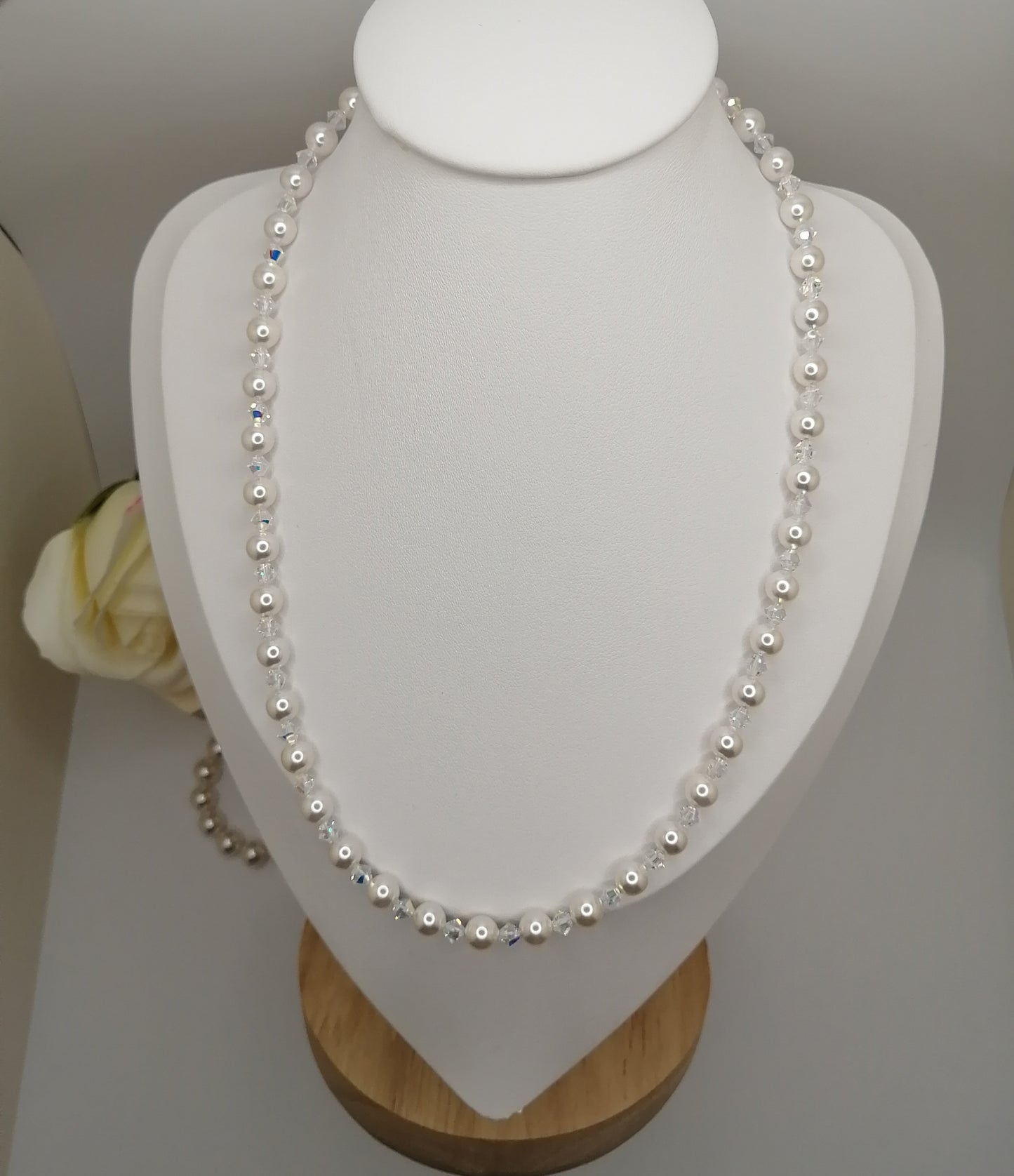 4mm Swarovski pearl necklace