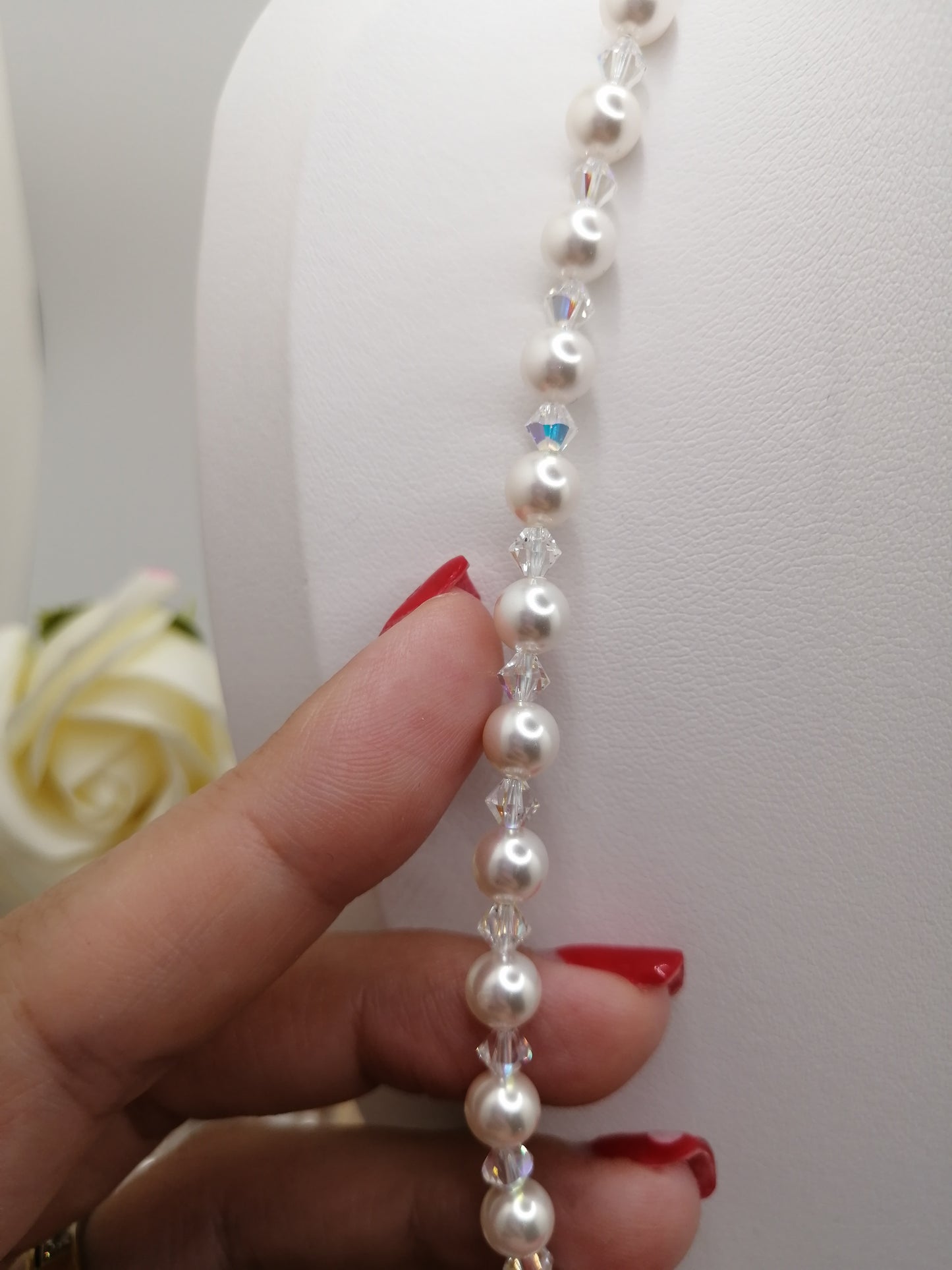 4mm Swarovski pearl necklace