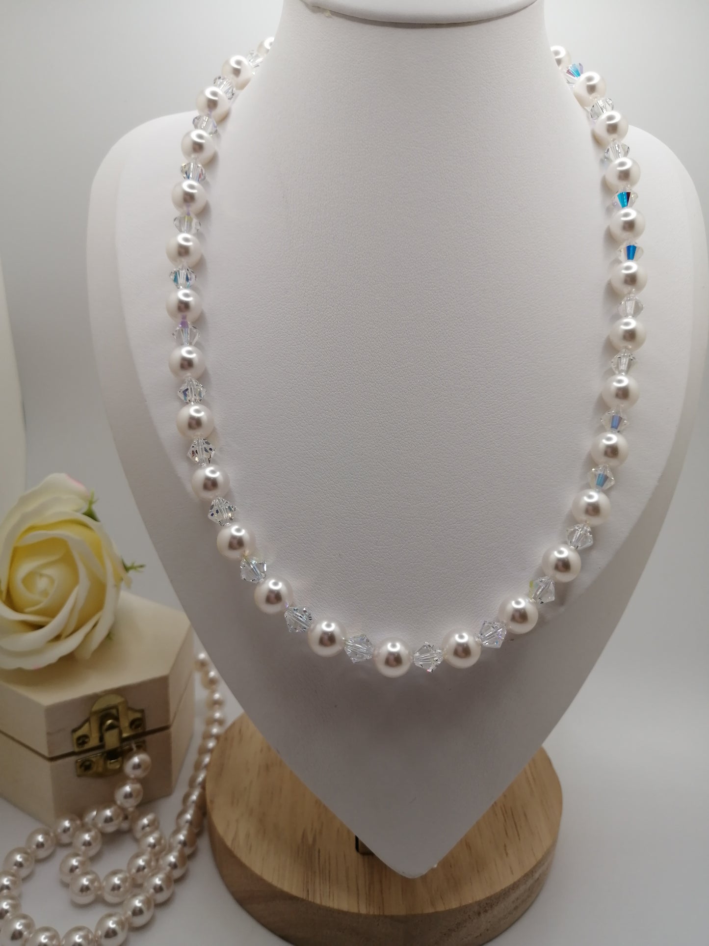 4mm Swarovski pearl necklace