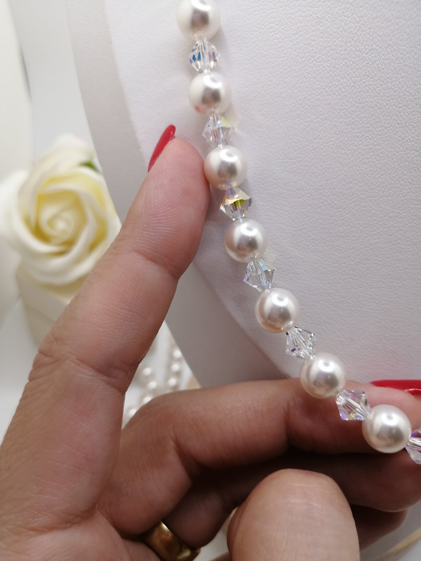 4mm Swarovski pearl necklace