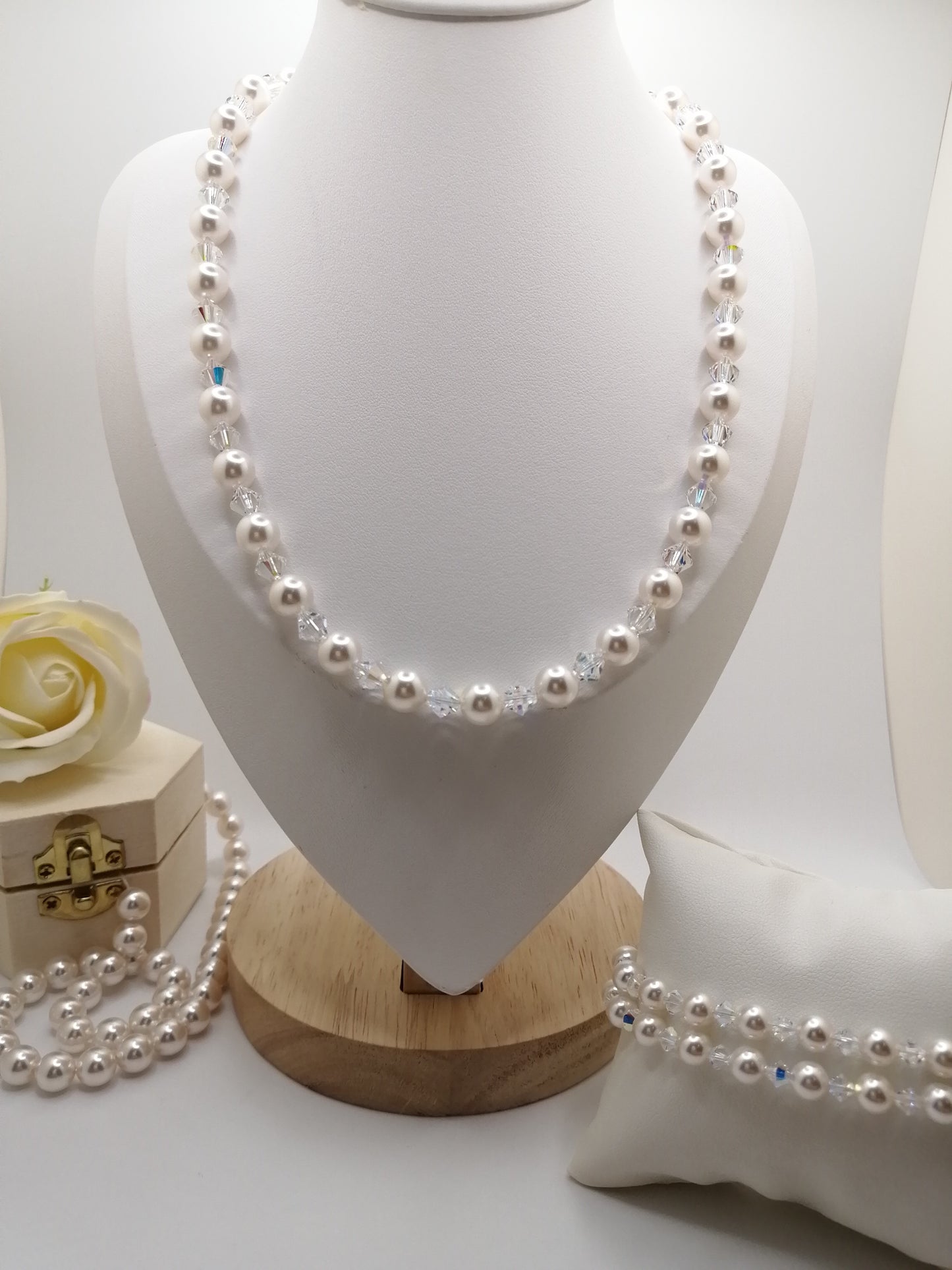 4mm Swarovski pearl necklace