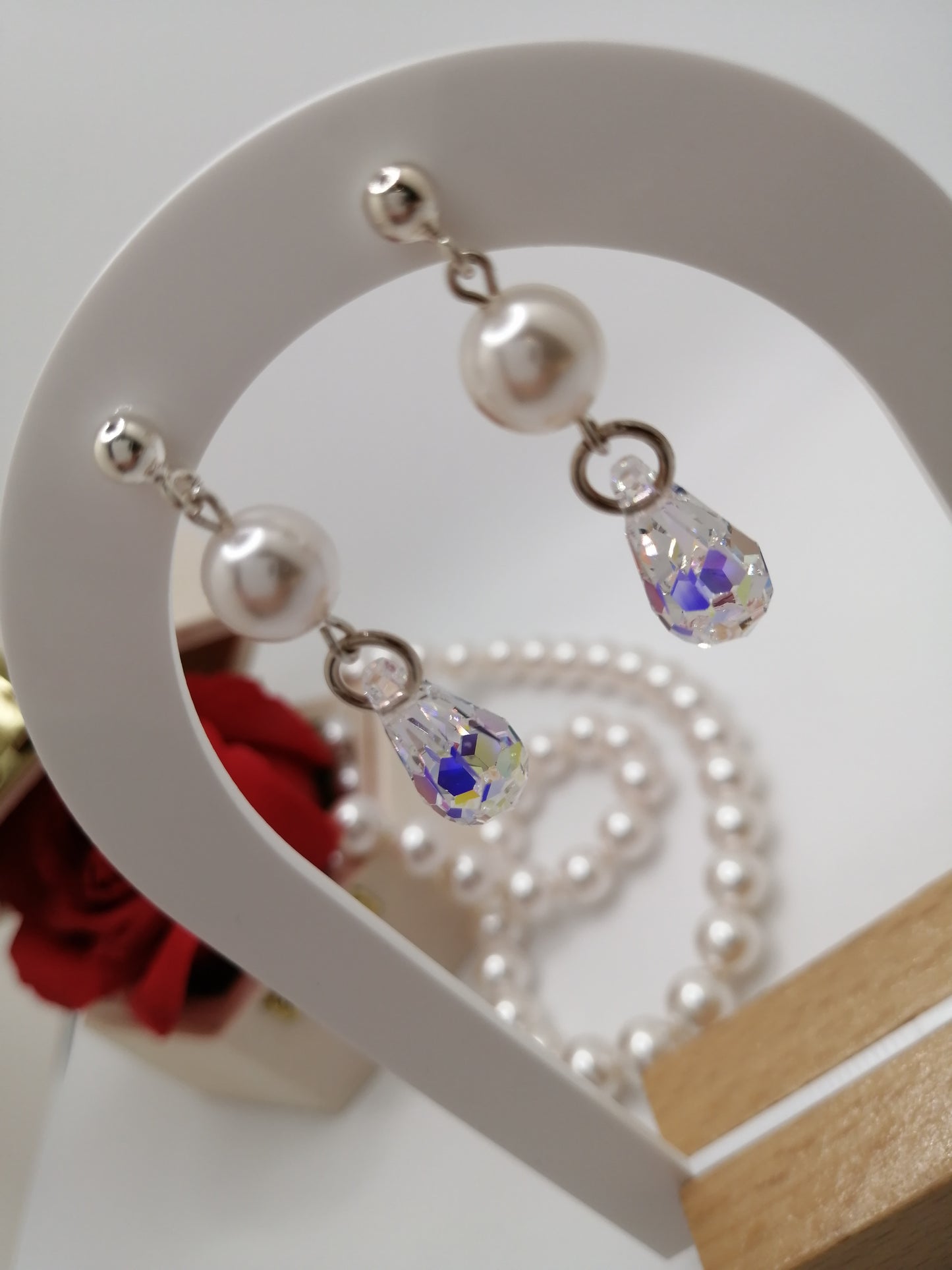 10 mm Swarovski pareloorbellen voor dames