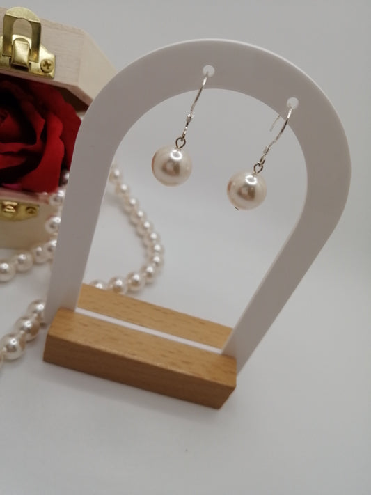 Boucles d'oreilles en perles Swarovski 12mm