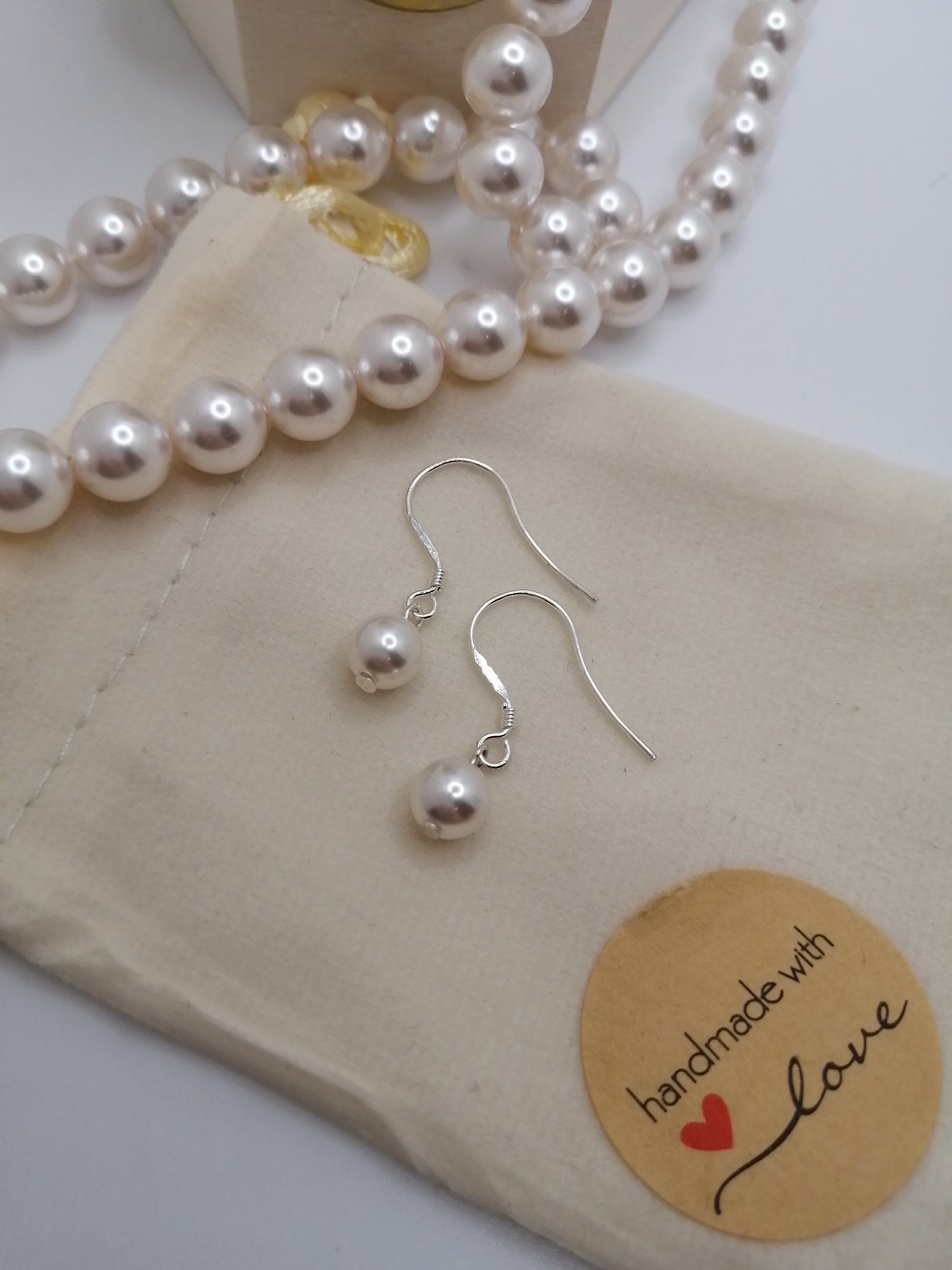 6mm Swarovski pearl earrings