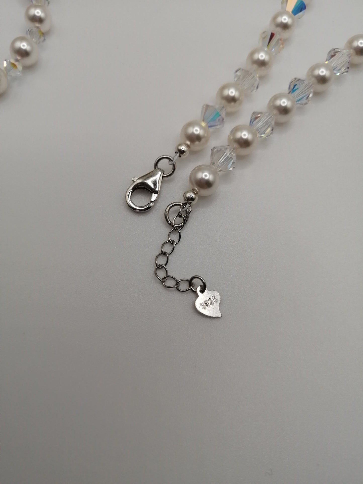 Collier de perles et cristaux Swarovski 6mm