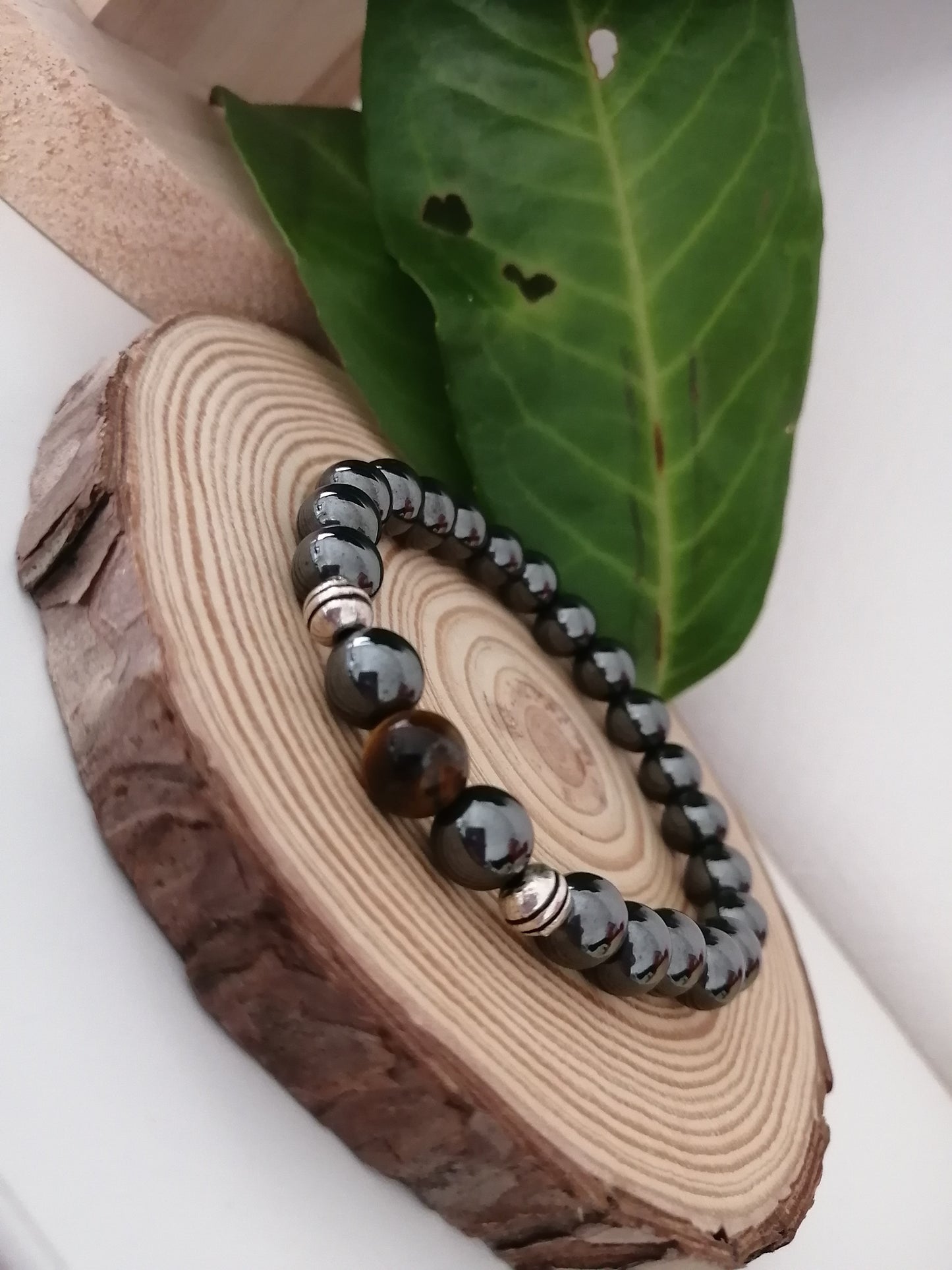 Hematiet hexagon armband