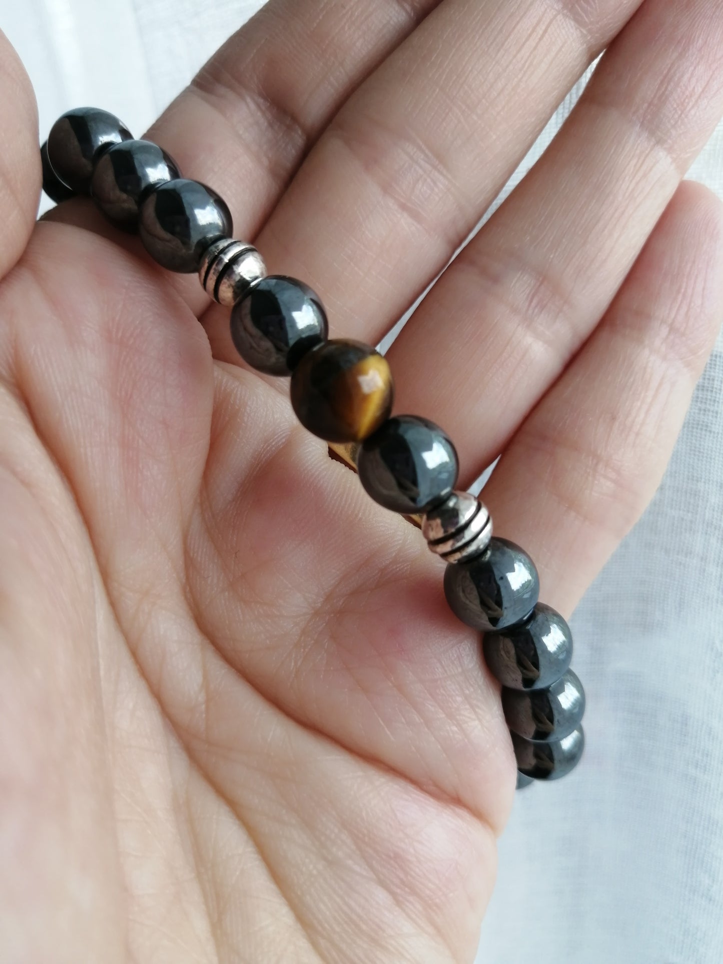 Hematiet hexagon armband