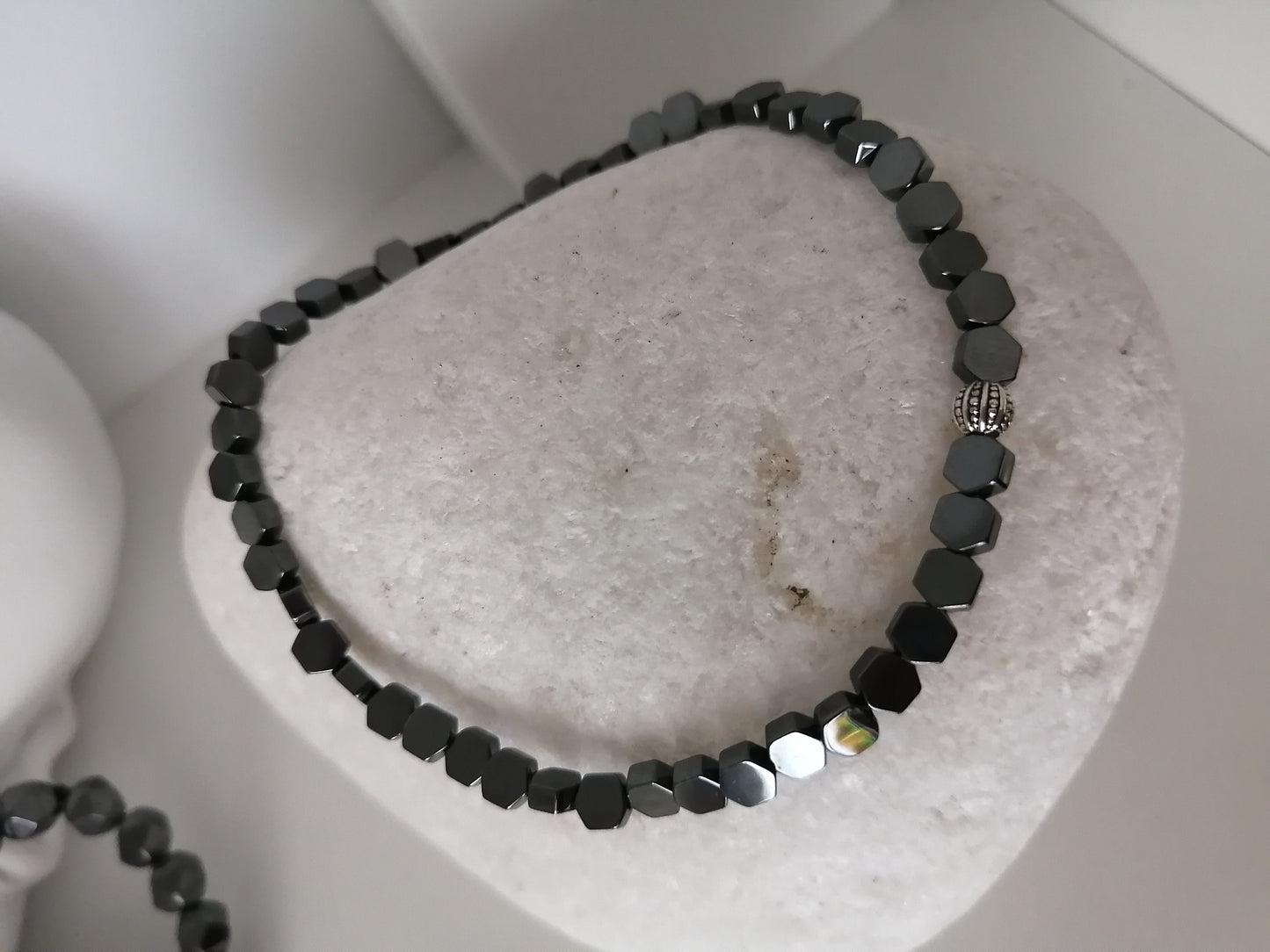 Hematiet hexagon armband