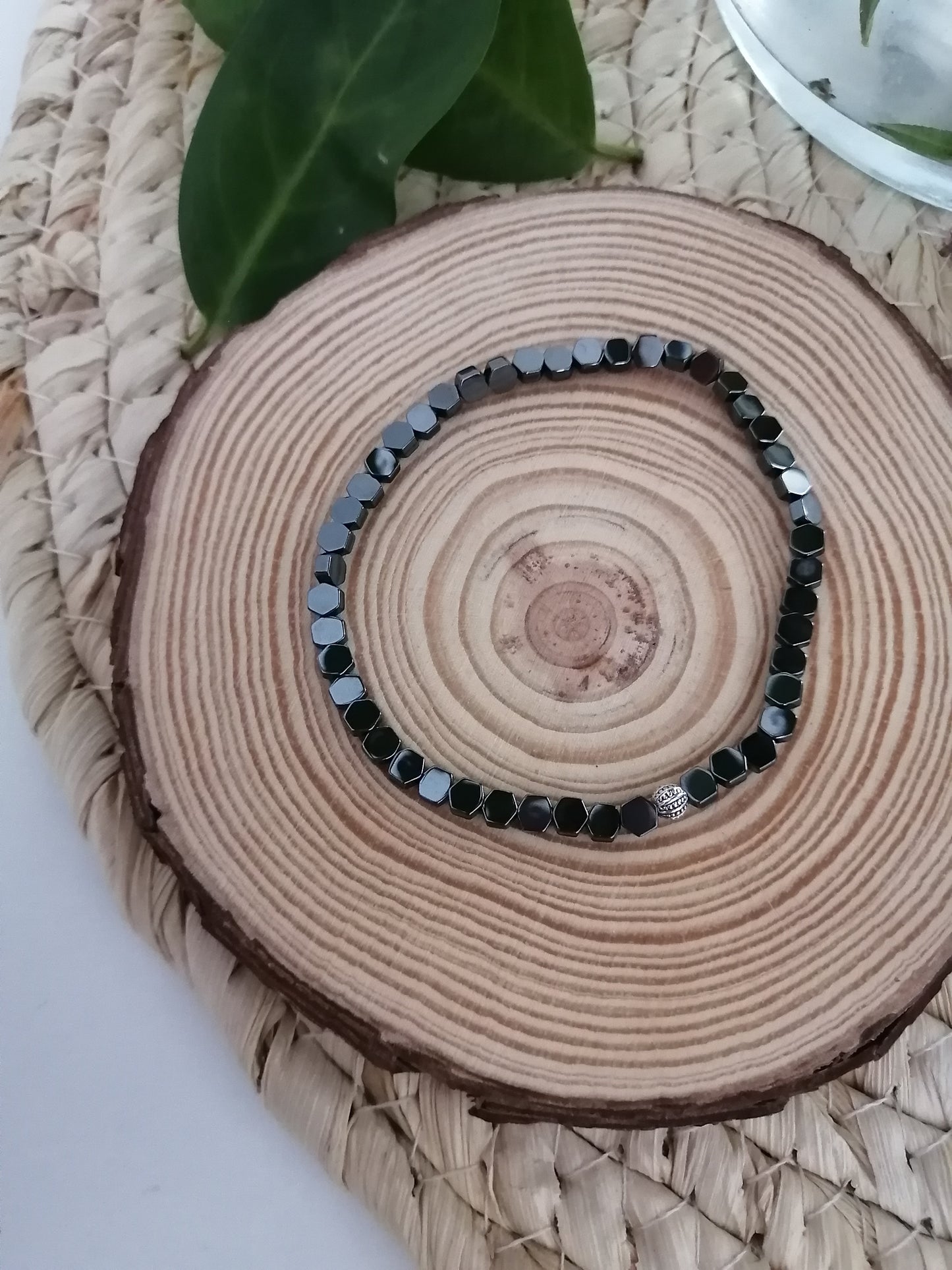 Hematiet hexagon armband