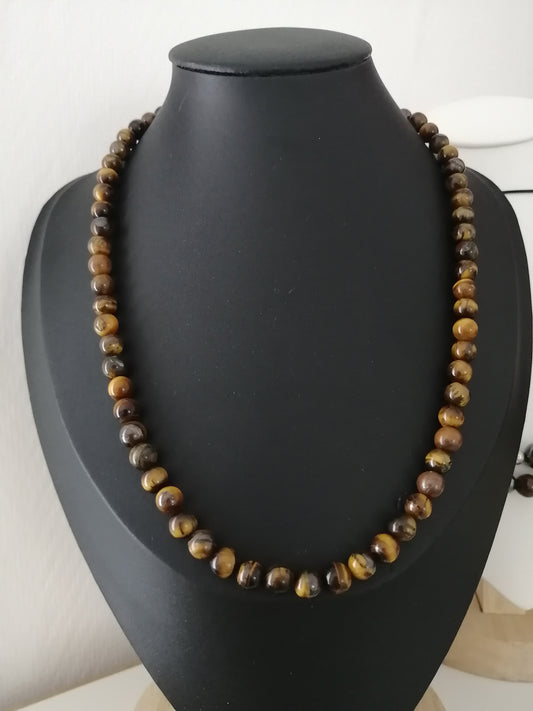 Collier Oeil de tigre 6mm