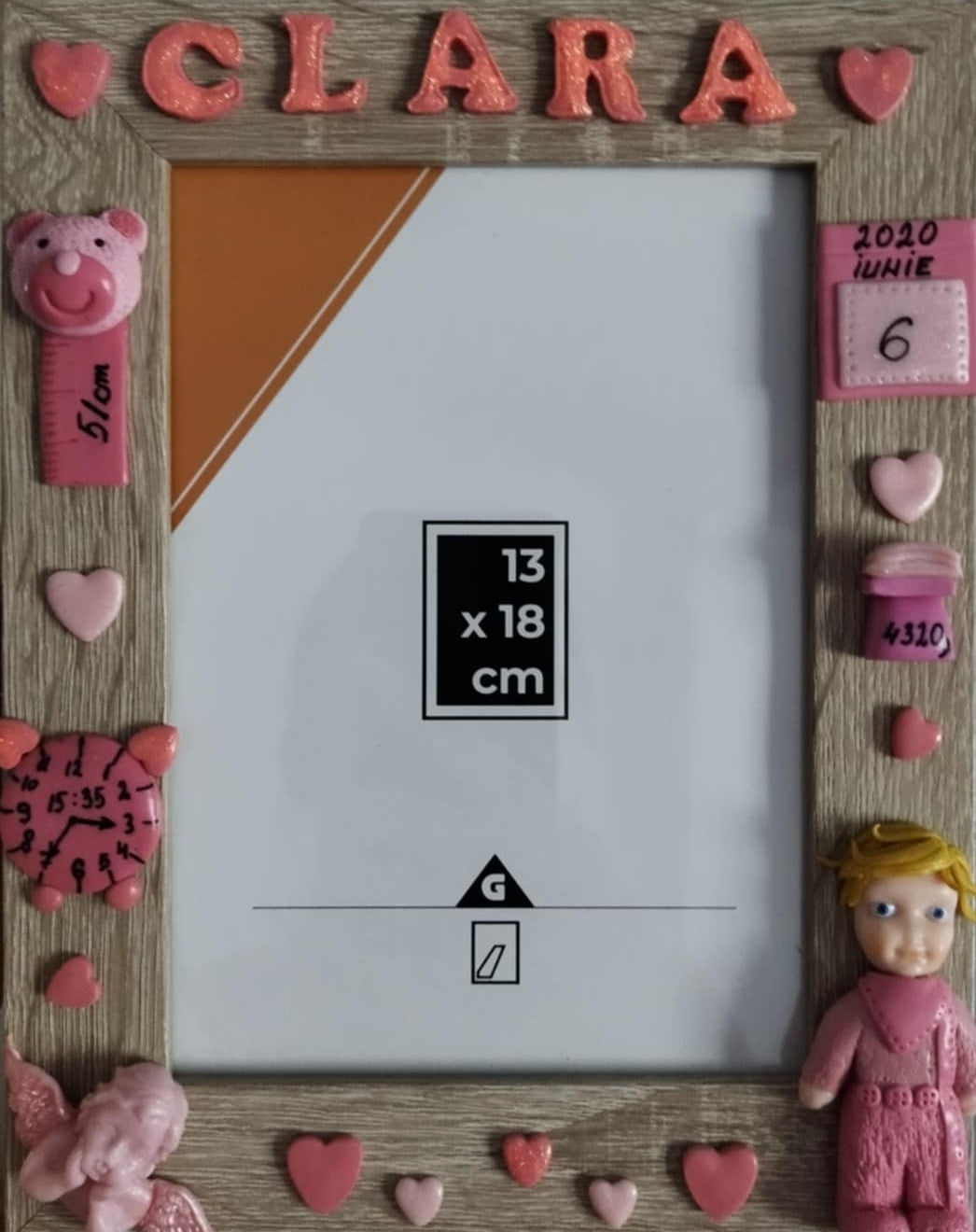 Gift frame for the birth of a child