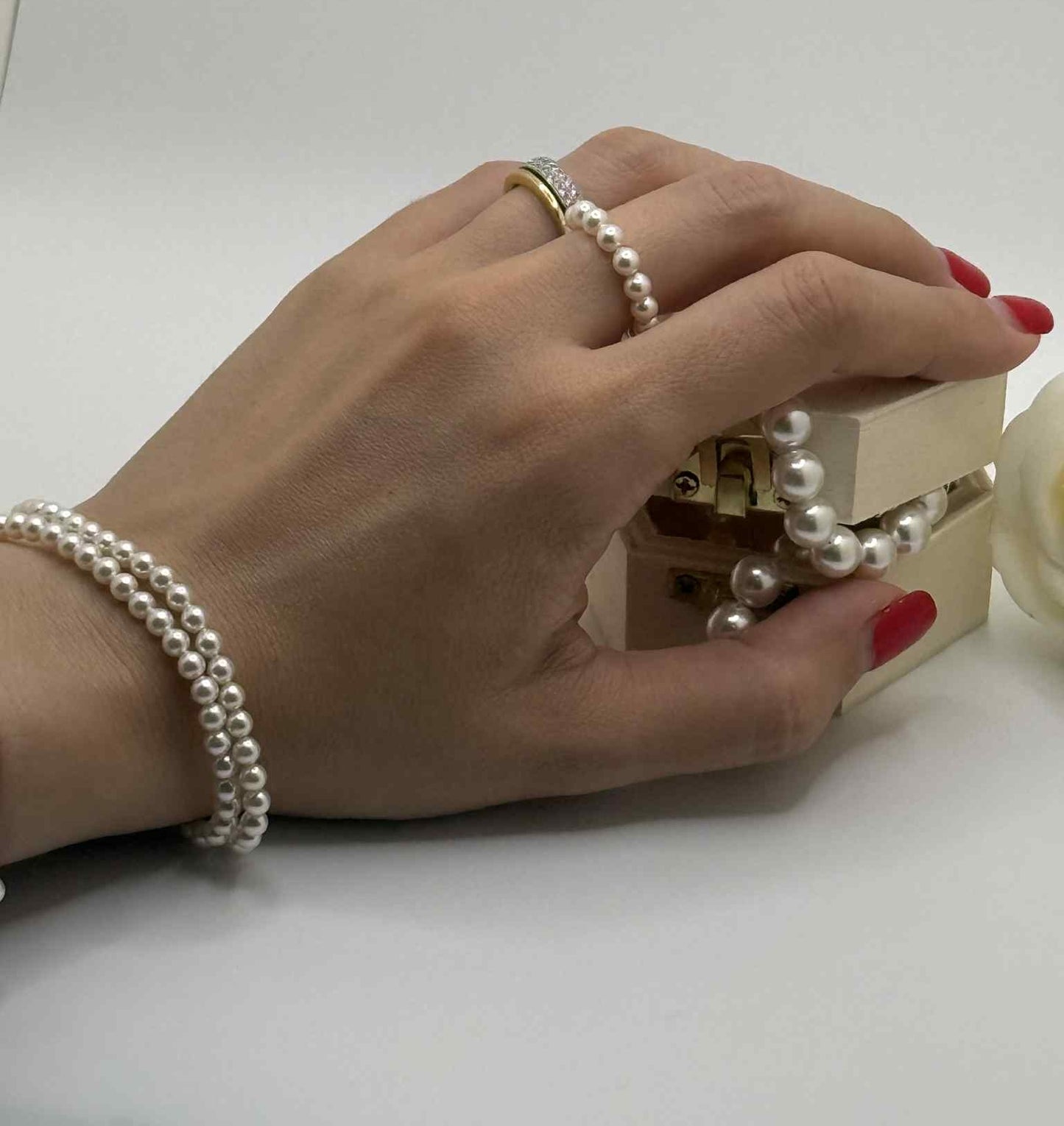 Bague en perles Swarovski