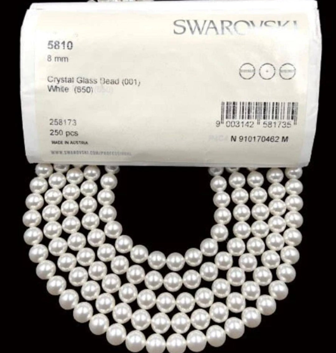 Collier de perles Swarovski 4mm