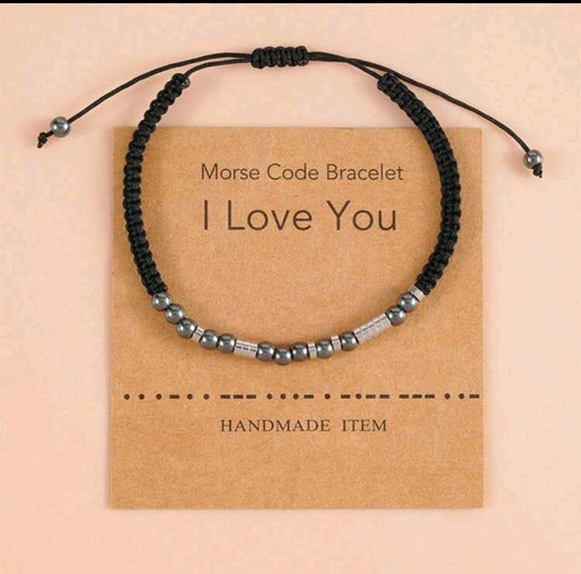 Bracelet Hématite "I Love You"