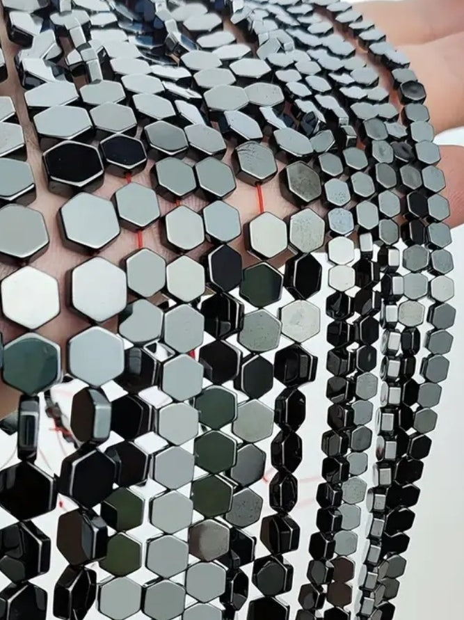 Hematiet hexagon armband